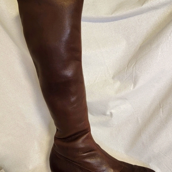 CHANEL Brown Lambskin Pull On Boots 37 - Picture 10 of 12